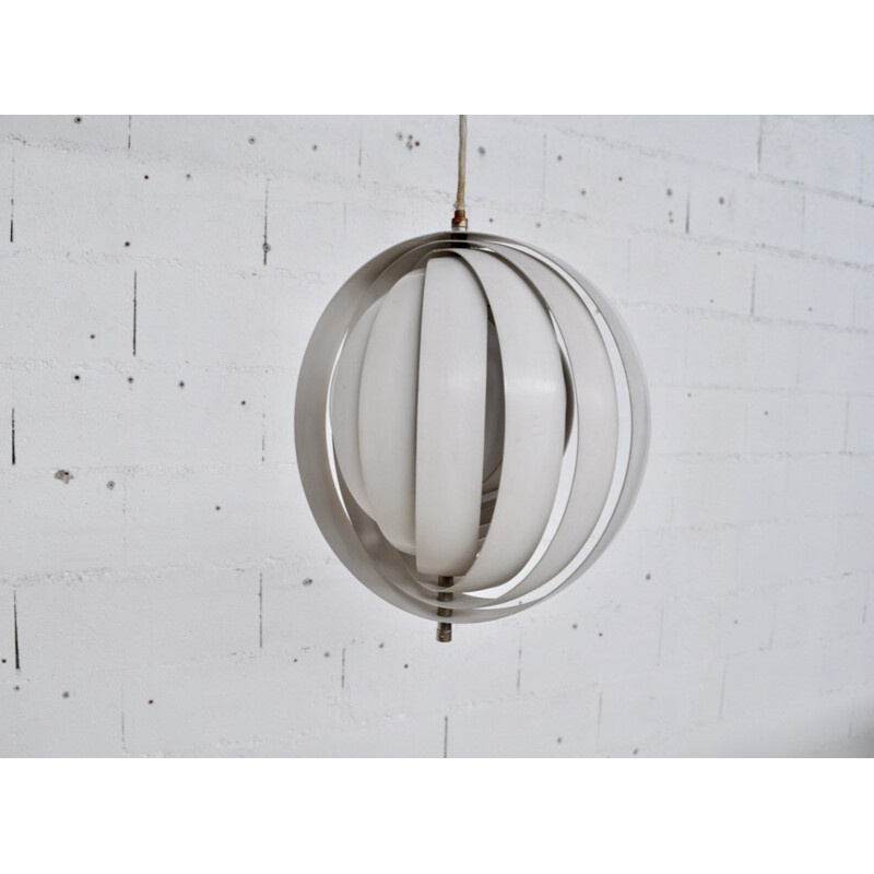 Pair of metal chandeliers model Moonlight by Verner Panton for Louis Poulsen - 1960s