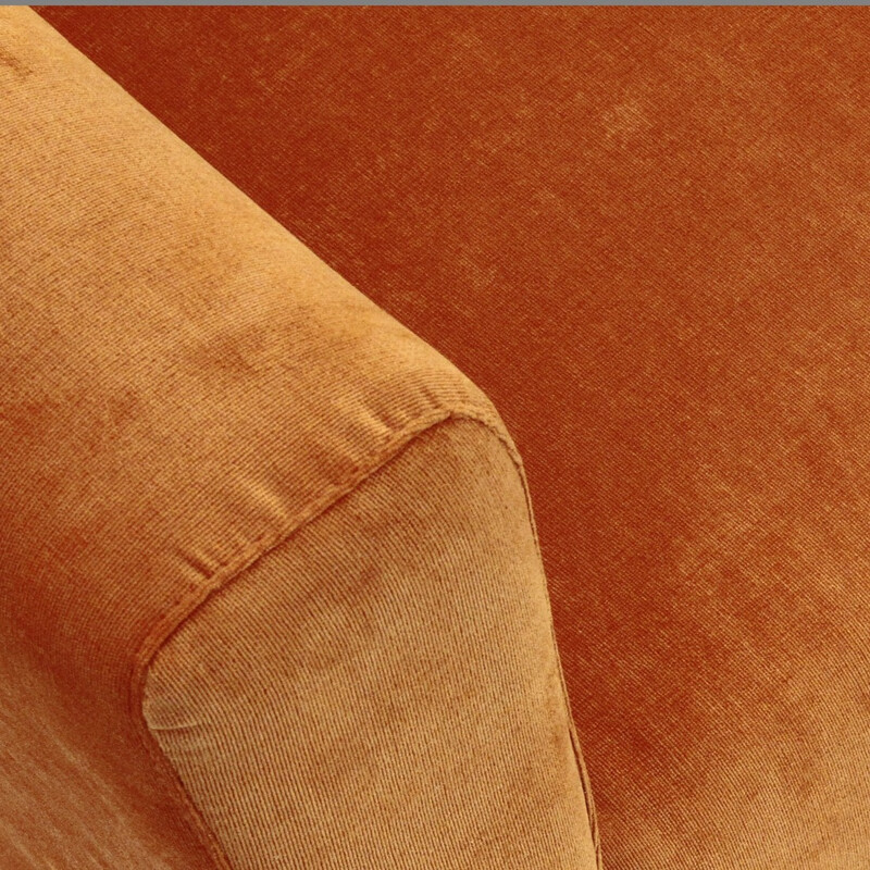 Pair of Italian orange armchairs - 1950s