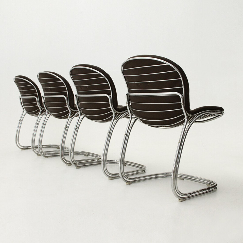 Set of 4 Sabrina dining chairs by Gastone Rinaldi for Rima - 1970s