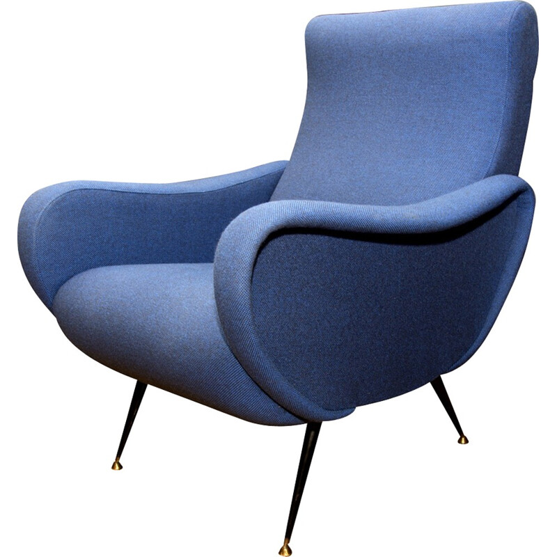 Paire de fauteuils vintage italiens bleus - 1960