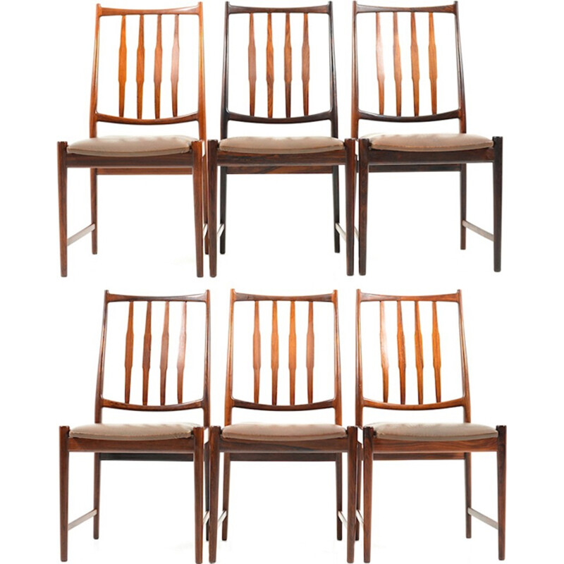 Set of rosewood dining chairs by Torbjørn Afdal for Nesjestranda Møbelfabrik - 1960s