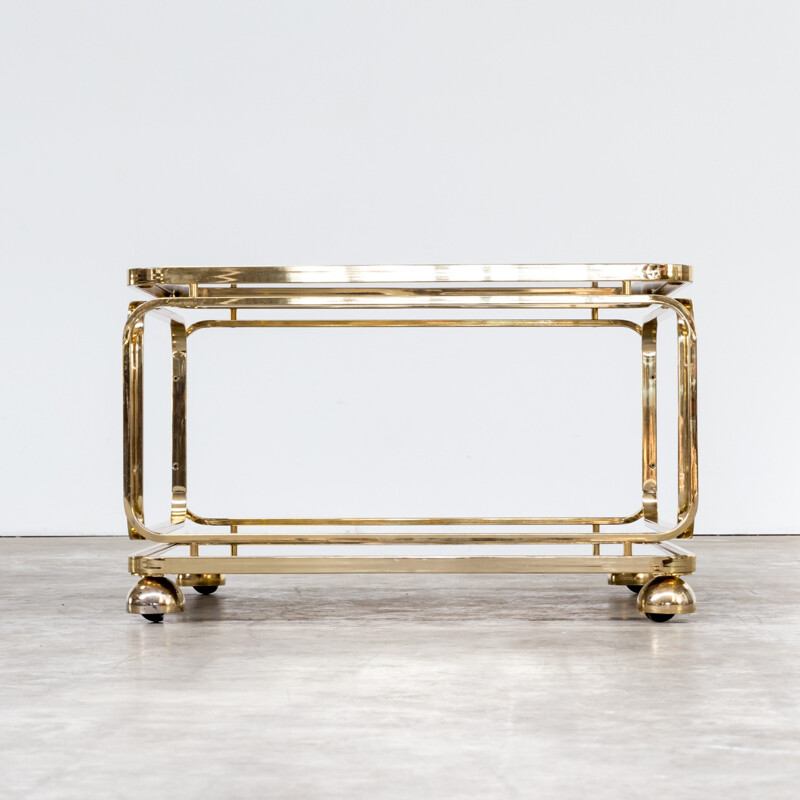 Brass and glass coffee table by Allegri - 1960s
