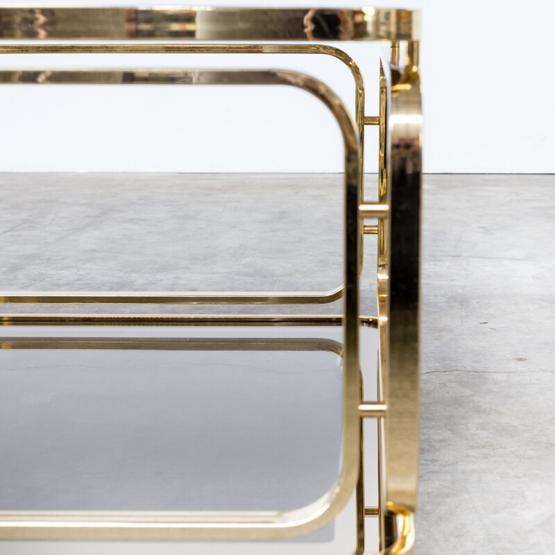 Brass and glass coffee table by Allegri - 1960s