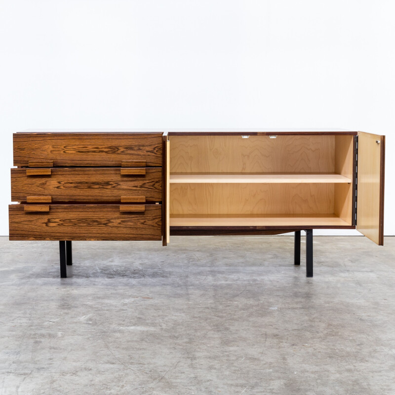 Rosewood sideboard with two drawers two doors - 1960s