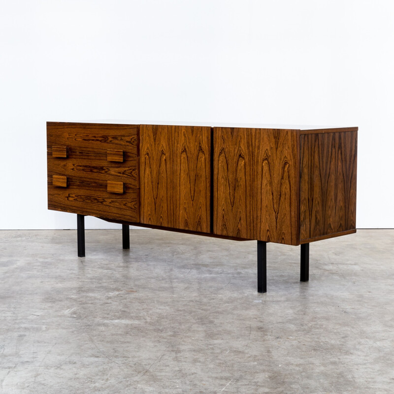 Rosewood sideboard with two drawers two doors - 1960s