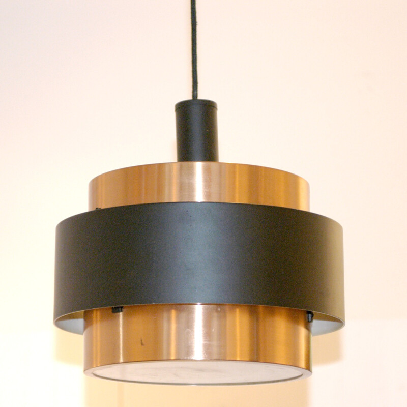 Scandinavian pendant light in copper - 1960s