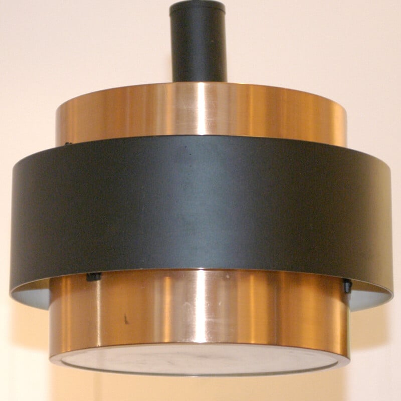 Scandinavian pendant light in copper - 1960s