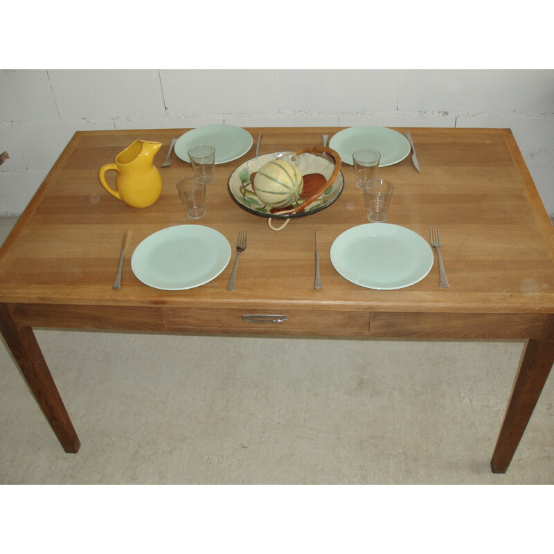 Table à manger vintage en bois - 1940