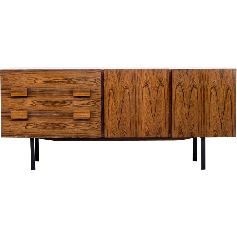 Rosewood sideboard with two drawers two doors - 1960s