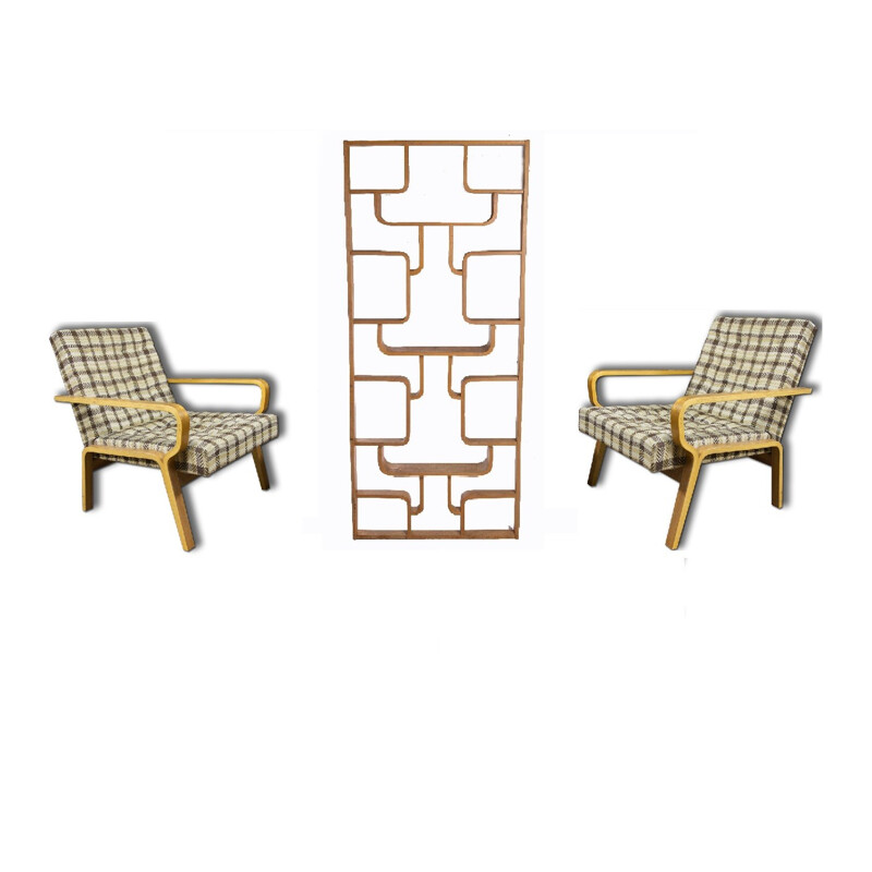 Pair of Mid-Century Bentwood Armchairs from Drevopodnik Holesov - 1960s