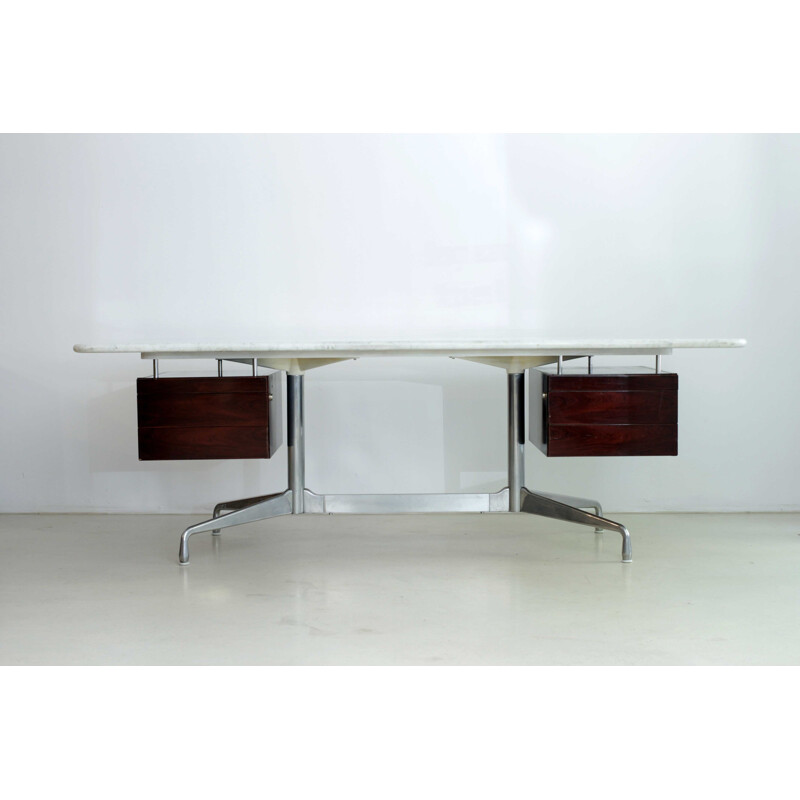 Bureau en aluminium et marbre de Charles & Ray Eames - 1960