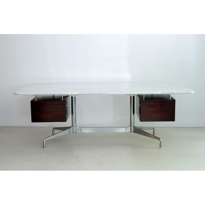 Bureau en aluminium et marbre de Charles & Ray Eames - 1960