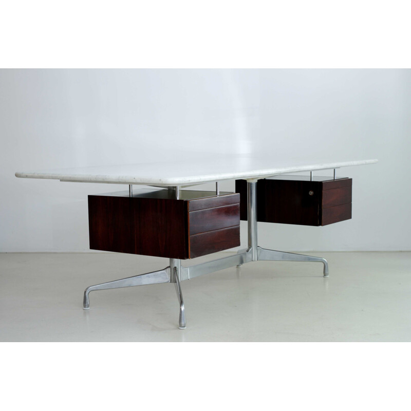 Marble and aluminum desk by Charles & Ray Eames  - 1960s