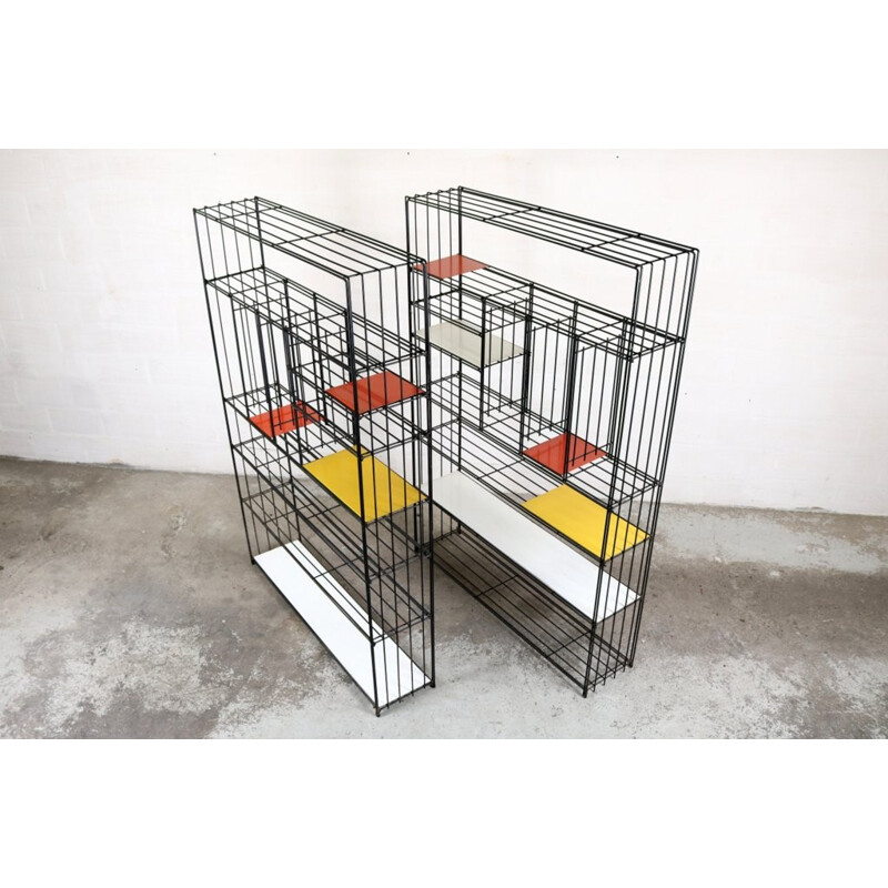 Room dividing shelving unit by Tjerk Reijenga for Pilastro - 1960s