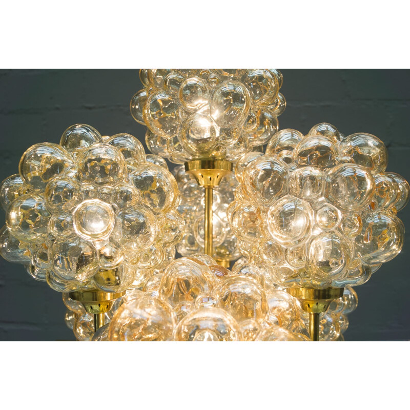 Gold bubble glass ceiling light by Helena Tynell for Limburg - 1960s