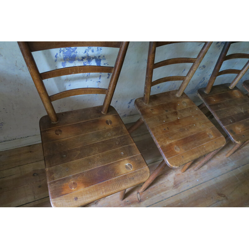 Vintage Munich beer hall board chairs - 1960s