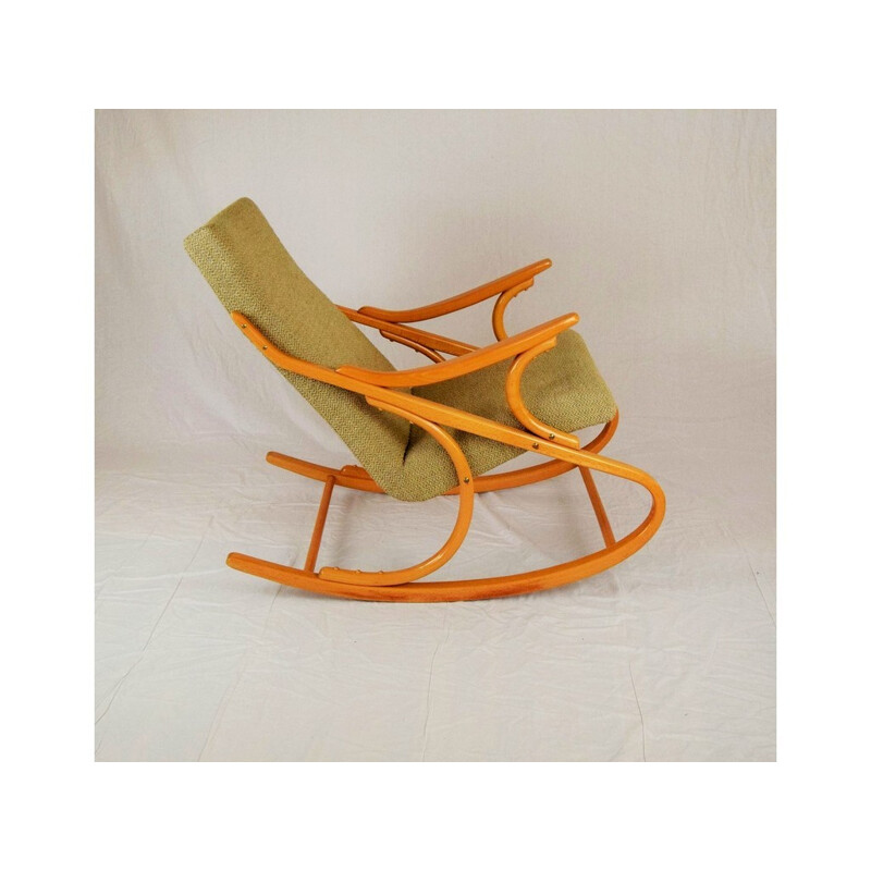 Chaise à bascule en bois cintré Ton - 1960