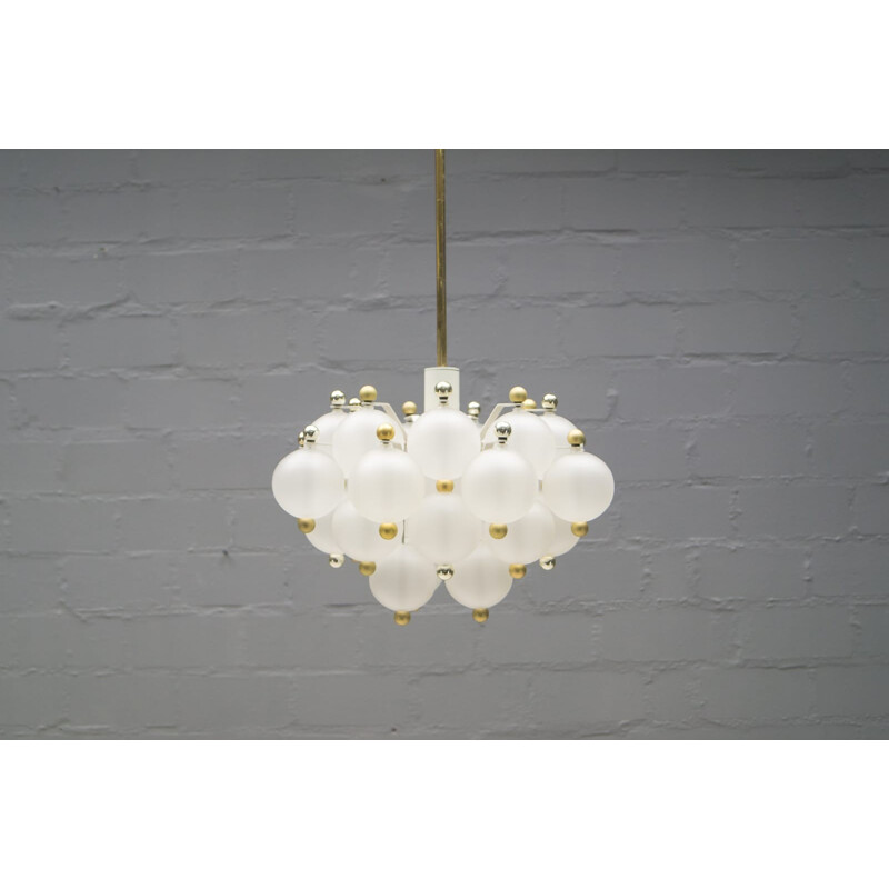 Austrian Glass Ball Chandelier from Kalmar - 1960s