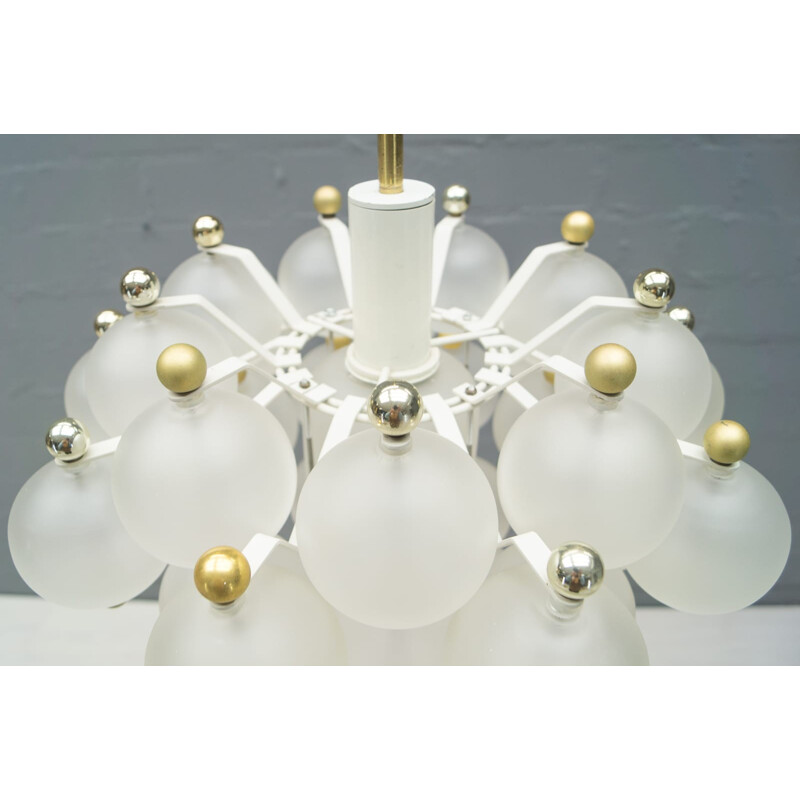 Austrian Glass Ball Chandelier from Kalmar - 1960s