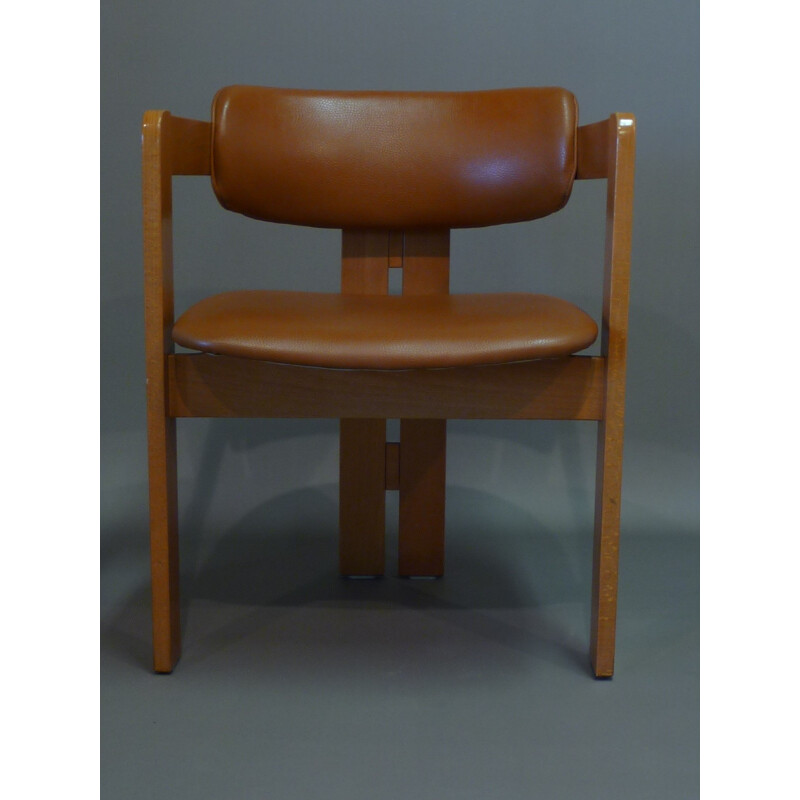 Tripod armchair in leather - 1960s