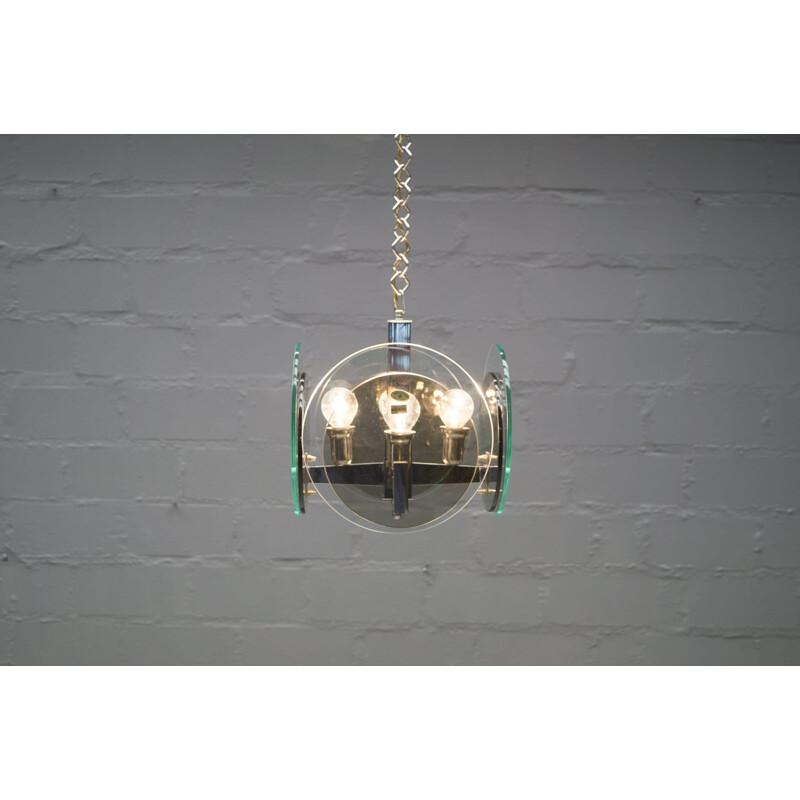 Vintage Italiaanse hanglamp van Lupi Cristal Luxor - 1960