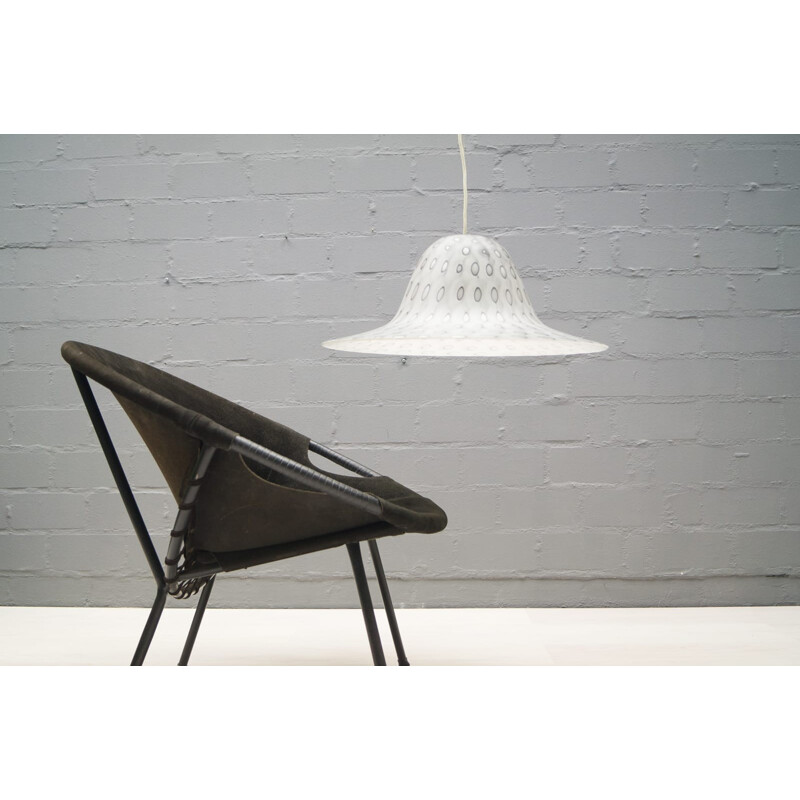 Vintage glass pendant light by Aloys Ferdinand Gangkofner for Peill & Putzler - 1960s 