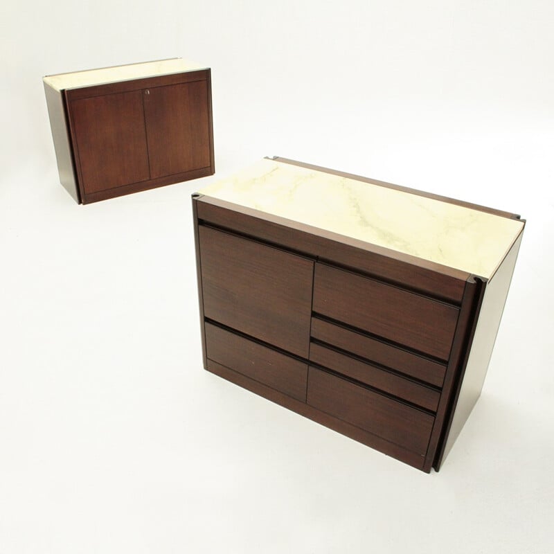 Pair of 4D sideboards by Angelo Mangiarotti for Molteni - 1960s