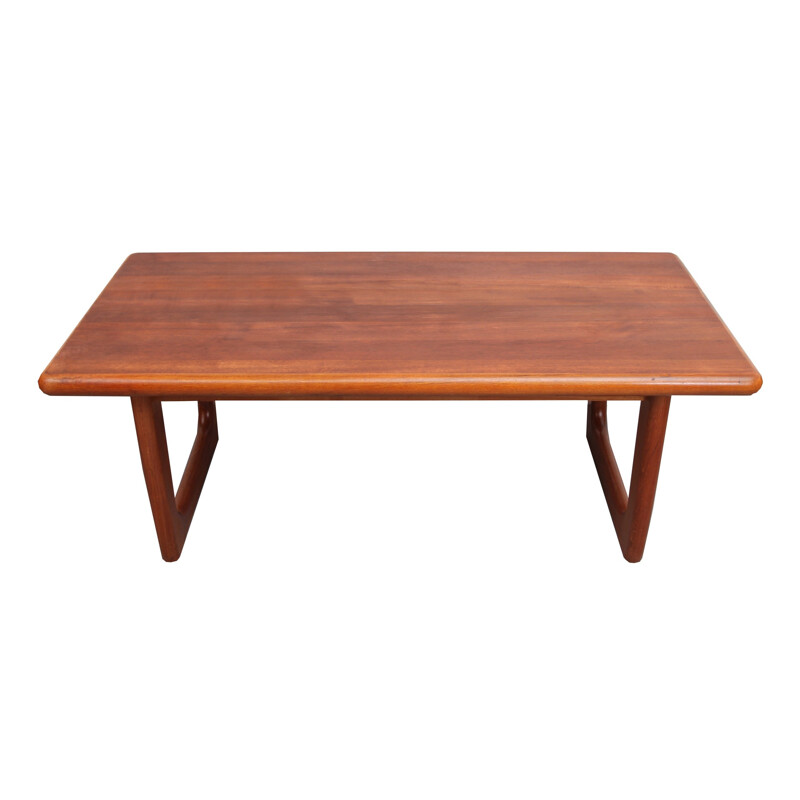 Vintage massief teakhouten salontafel van Niels Bach, Denemarken 1960