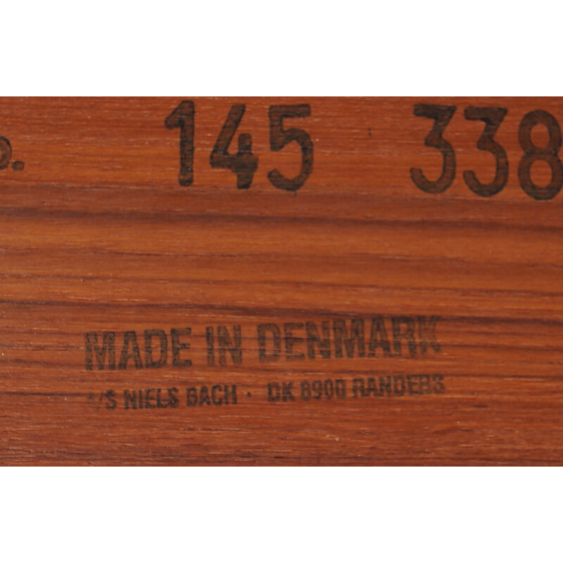 Vintage massief teakhouten salontafel van Niels Bach, Denemarken 1960