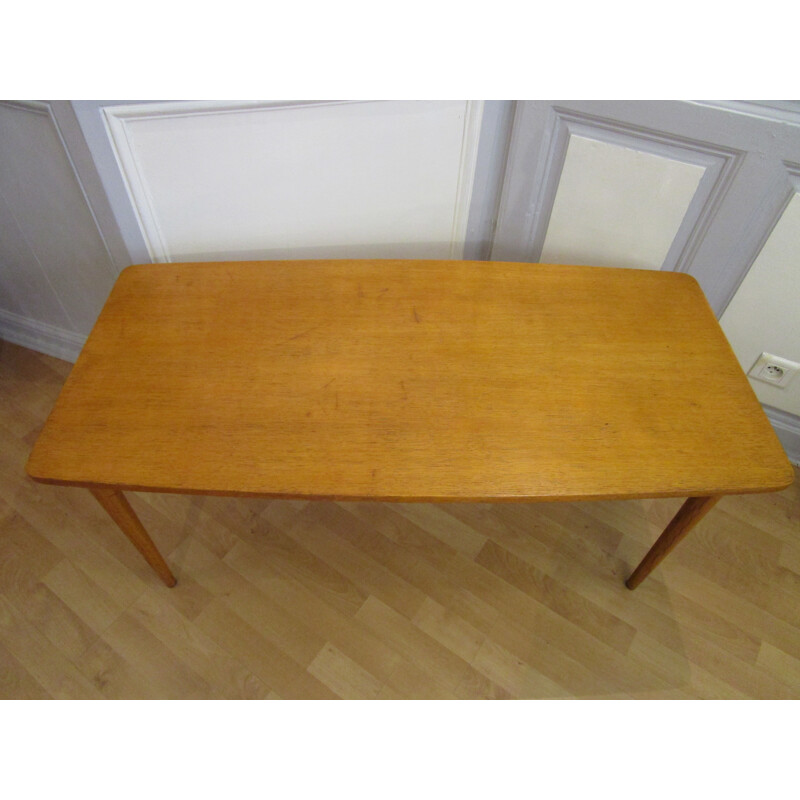 Yugoslav light wood coffee table - 1960s