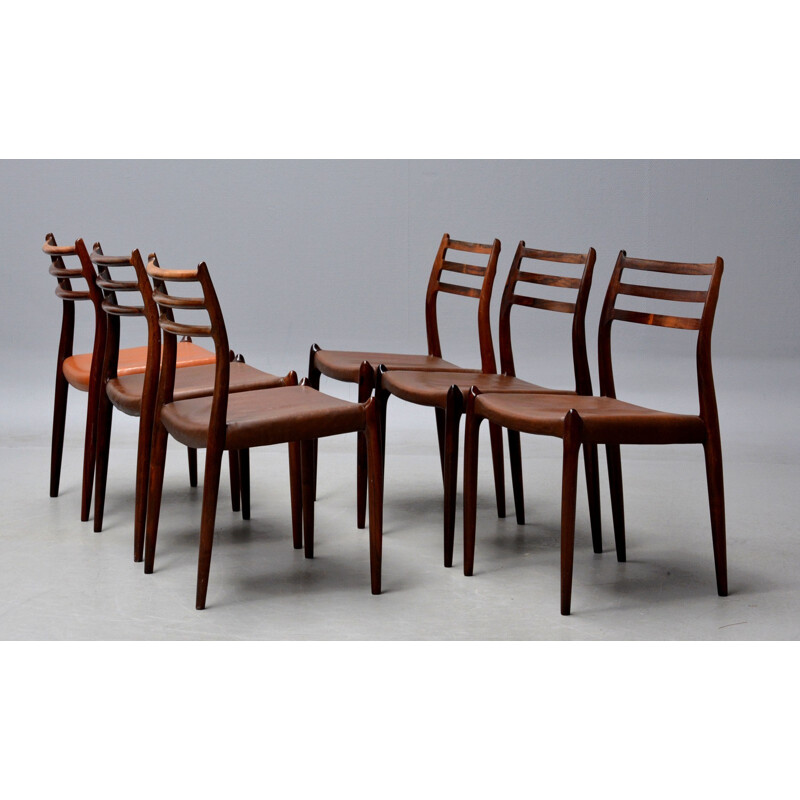 Set of model 78 dinning chairs by Niels Møller Dining Chair - 1950s
