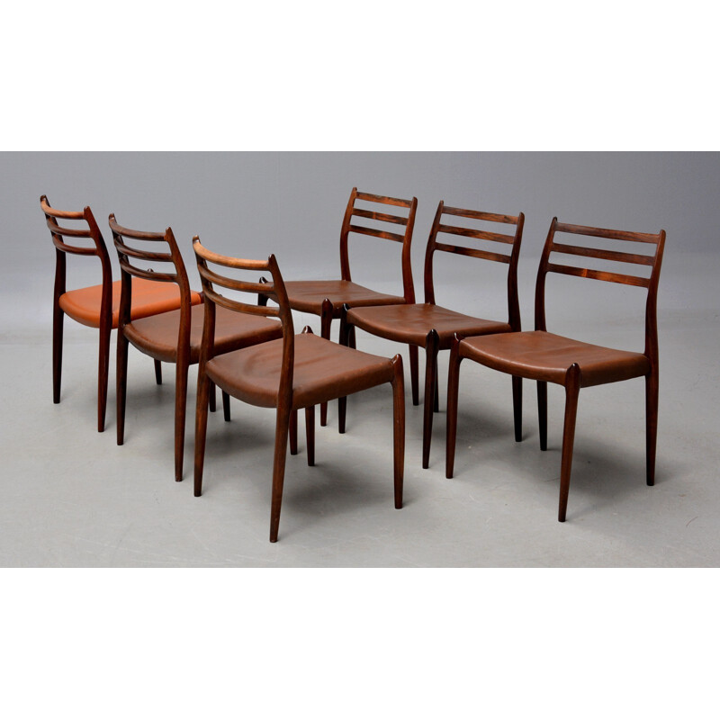 Set of model 78 dinning chairs by Niels Møller Dining Chair - 1950s