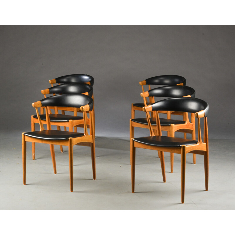 Ensemble de 6 chaises à repas de Johannes Andersen pour Brødere Andersen Møbelfabrik - 1960