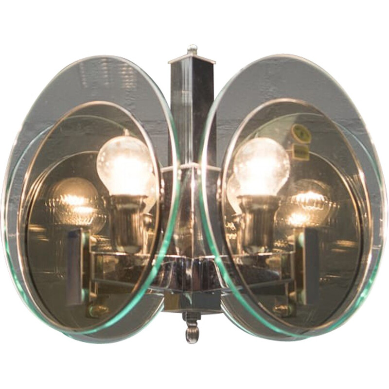 Lámpara de suspensión italiana vintage de Lupi Cristal Luxor - 1960