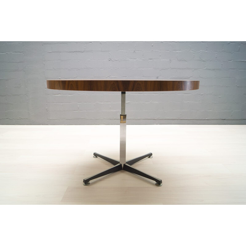 Mid century adjustable rosewood and glass dining table - 1960s