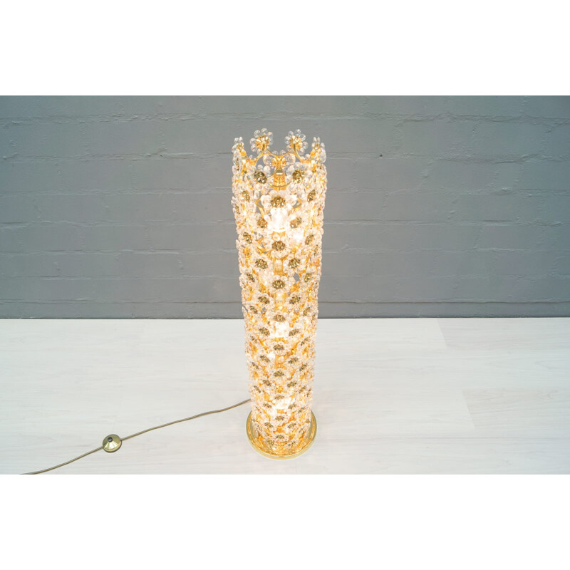 Hollywood Regency Crystal Floor Lamp from Palwa - 1960s