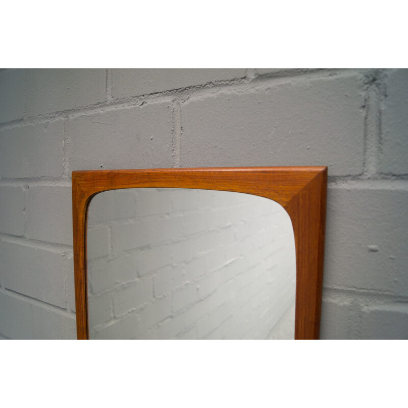 Danish Teak Wall Mirror by Aksel Kjersgaard for Aarhus - 1960s