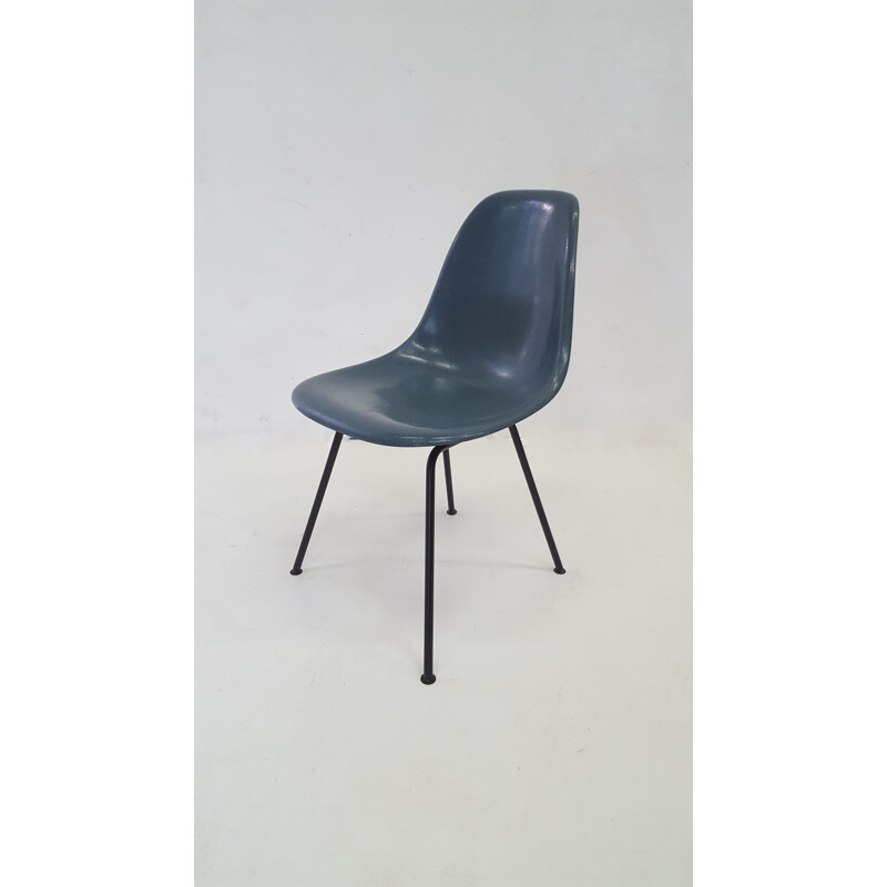 Chaise DSX bleu jean par Charles & Ray Eames - 1960