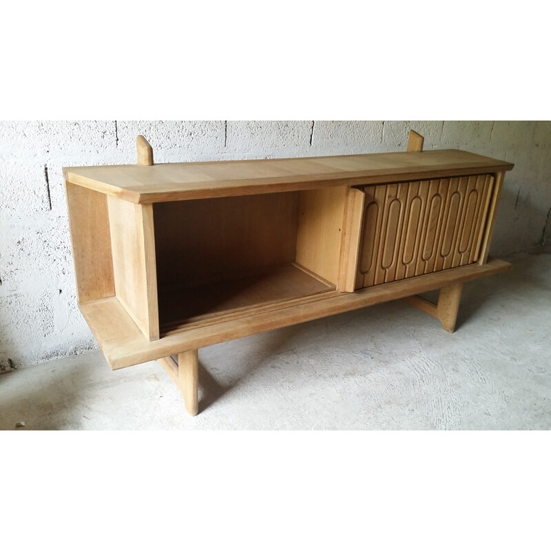 Solid oak sideboard by Guillerme and Chambron for Votre Maison - 1950s