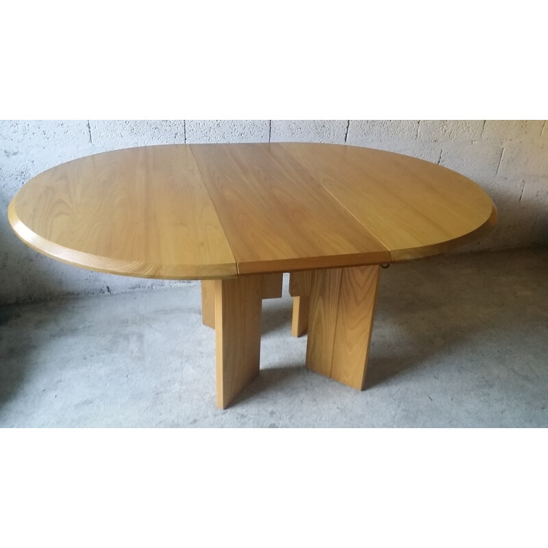 Regain mid-century dining table in elm - 1980s