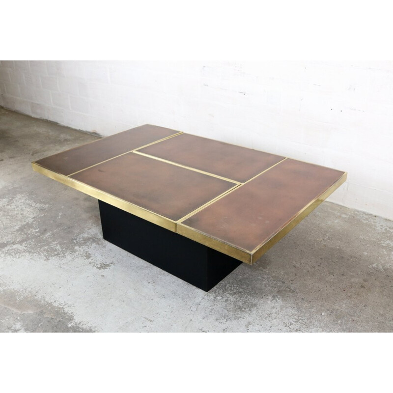 Coffee table in copper and brass - 1970s