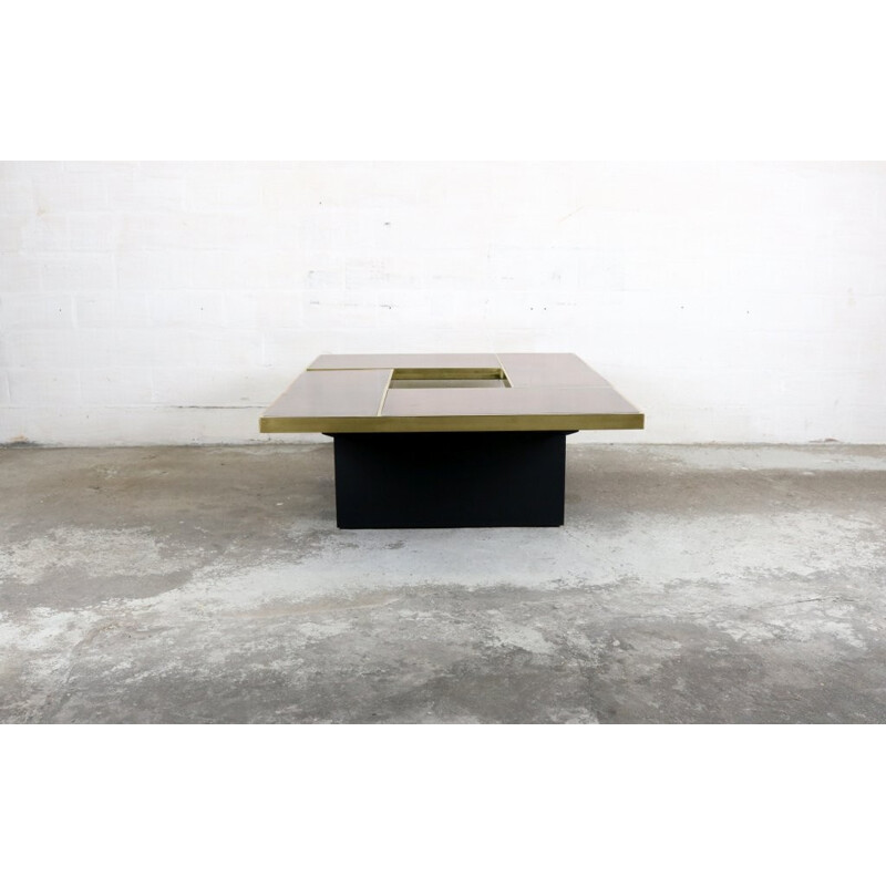 Table basse en cuivre et en laiton - 1970