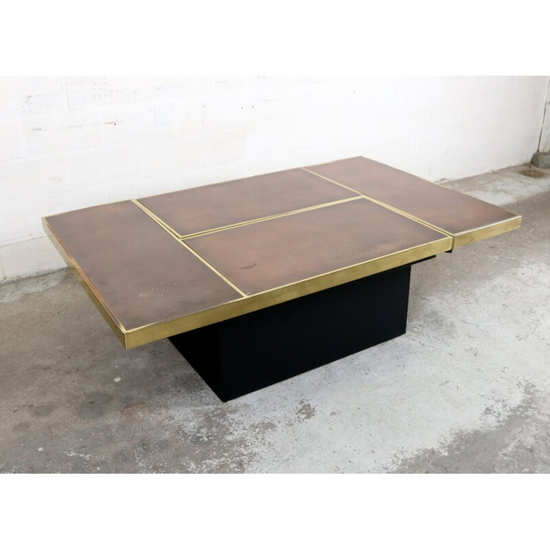 Coffee table in copper and brass - 1970s