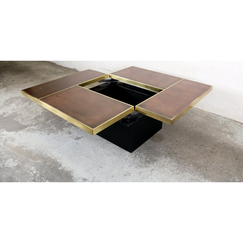 Coffee table in copper and brass - 1970s