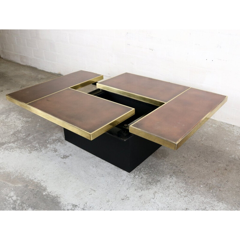 Coffee table in copper and brass - 1970s