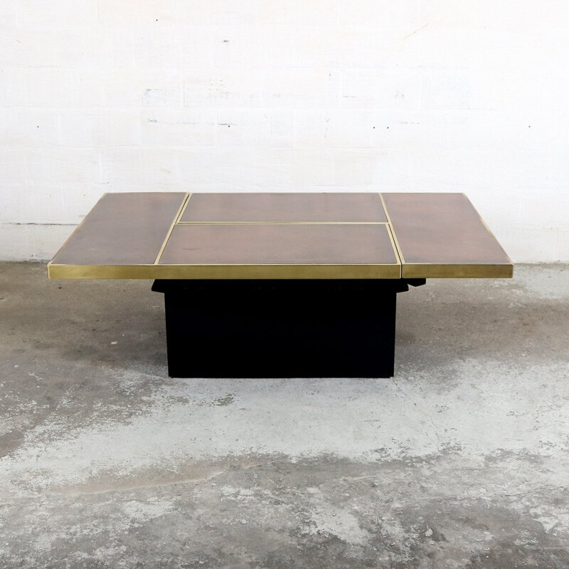 Coffee table in copper and brass - 1970s