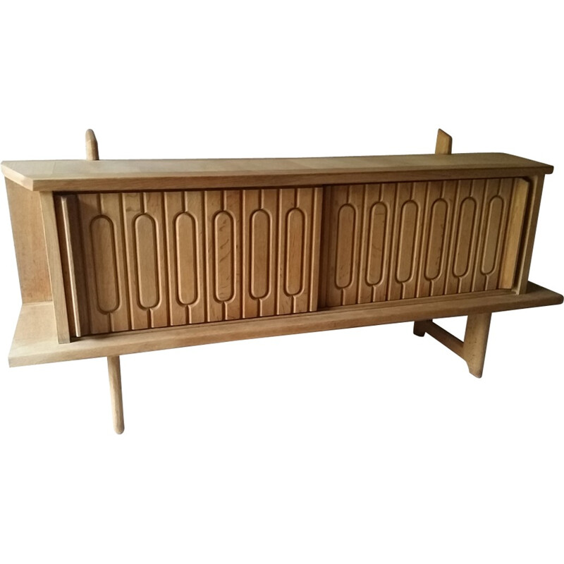 Solid oak sideboard by Guillerme and Chambron for Votre Maison - 1950s