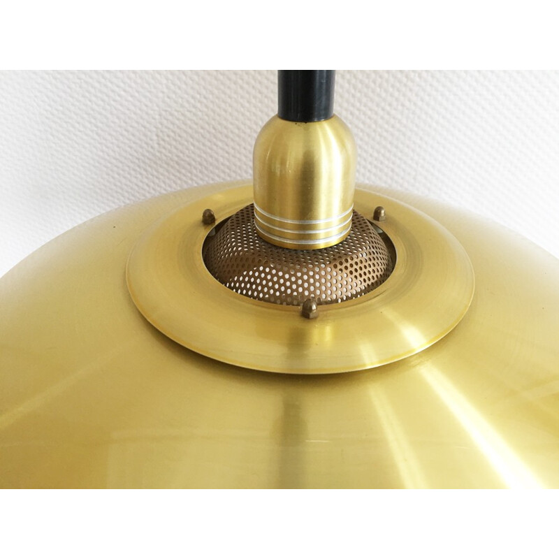 JEKA Scandinavian gilded pendant lamp - 1970s