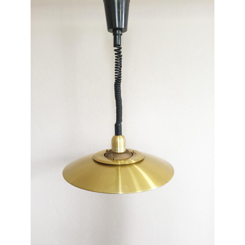 JEKA Scandinavian gilded pendant lamp - 1970s