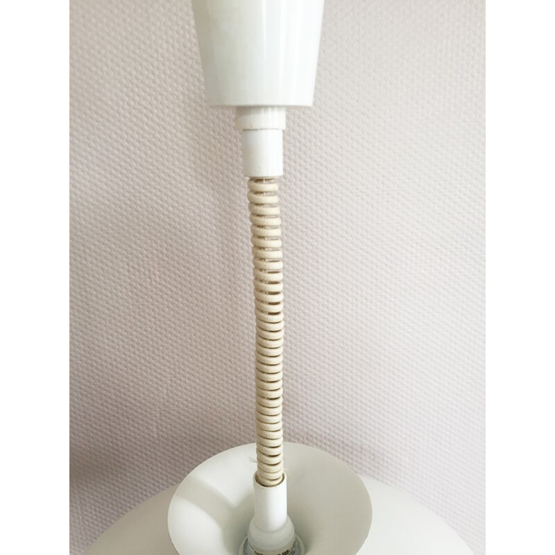 Mid century white Scandinavian hanging lamp produced by Danalight - 1980s